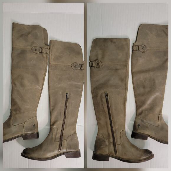 Frye Women's Shirley Over The Knee Leather Riding Boots 8.5 B Tall Equestrian